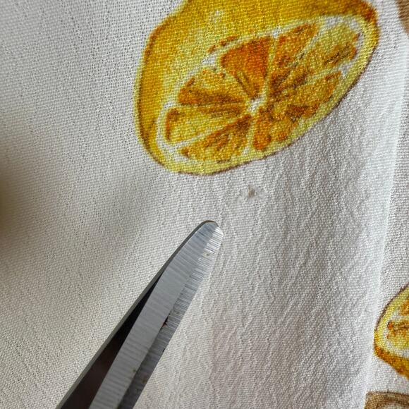 Forever 21 Womens Button-Up Short Sleeve Lemon Floral White/Yellow Top Small - Picture 10 of 10